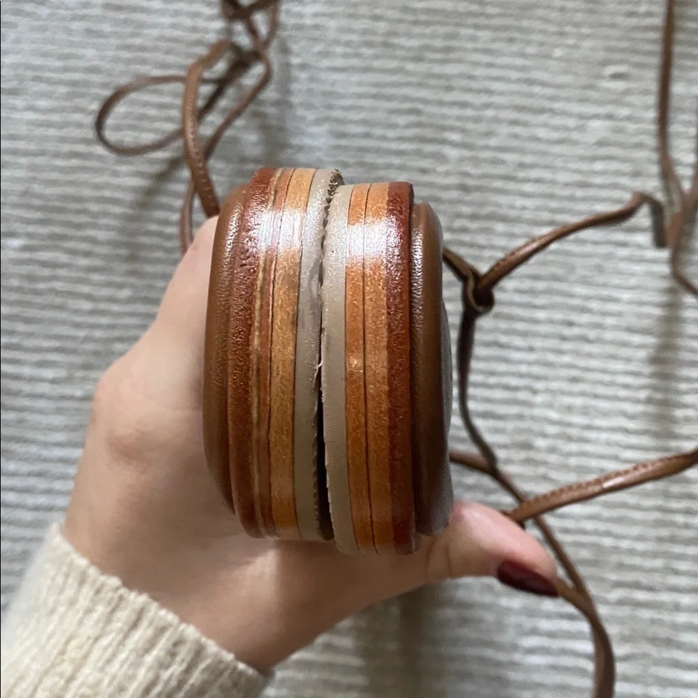 A.Emery Finch Sandal Flip Flop Wrap Deep Tan Leather Size 41/11 NWT - Picture 10 of 12